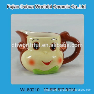 Wholesale elegant ceramic cream jug with monkey design